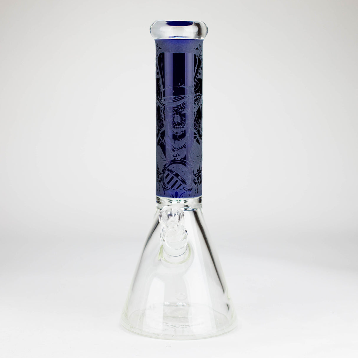 14" High Quality engraved Beaker Glass Bong  [C2664-3]