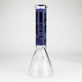 14" High Quality engraved Beaker Glass Bong  [C2664-3]