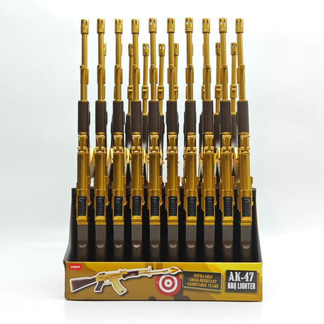15" AK-47 GUN BBQ LIGHTER - 20CT DISPLAY Lighter Super Supplys Inc