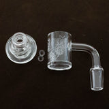 RUKIOO | 14mm Male 90 degree quartz banger with carb cap-Box of 12 [SMKJ-061]