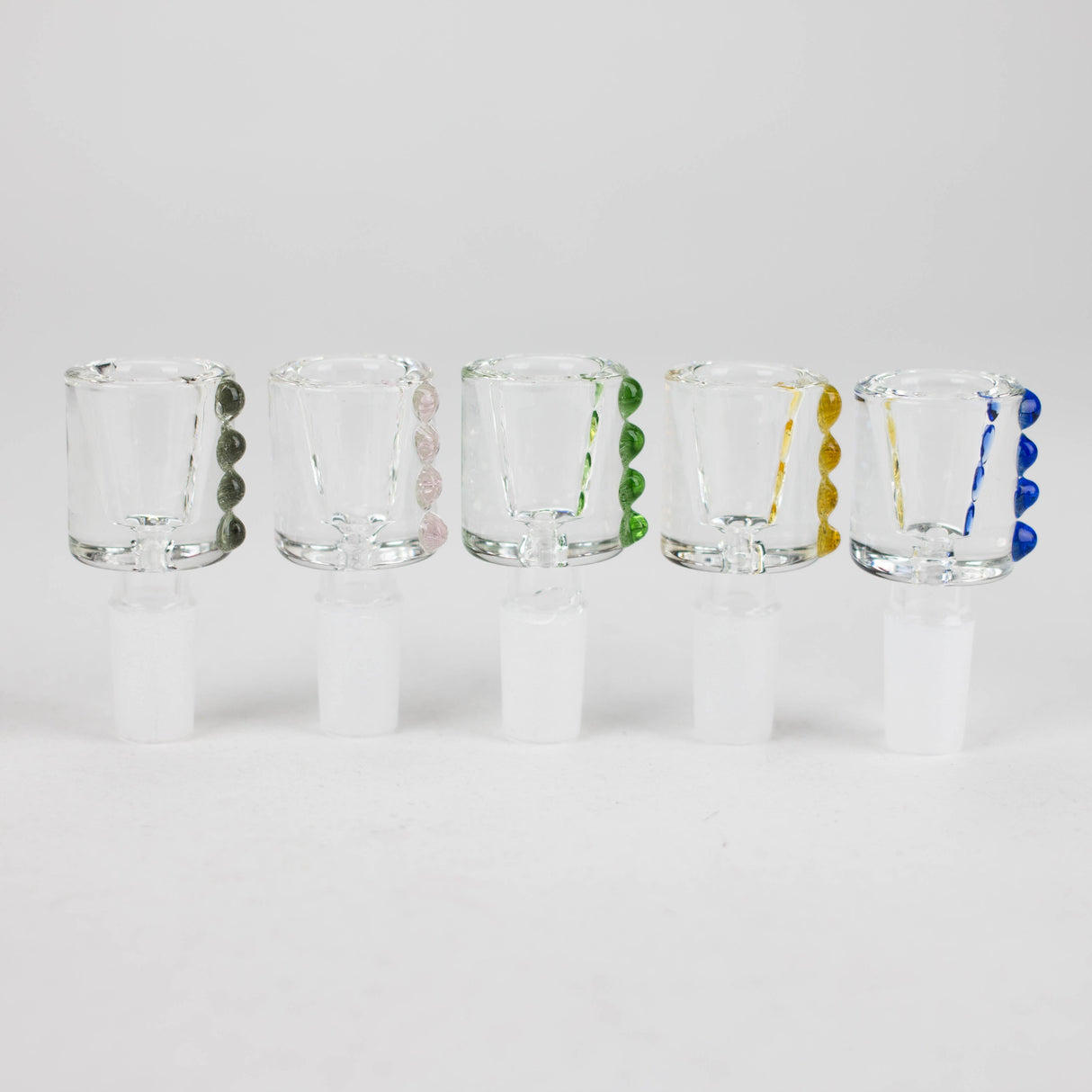 Male Joint Double Glass Bowl Display Box of 9 [SMKJ-013]