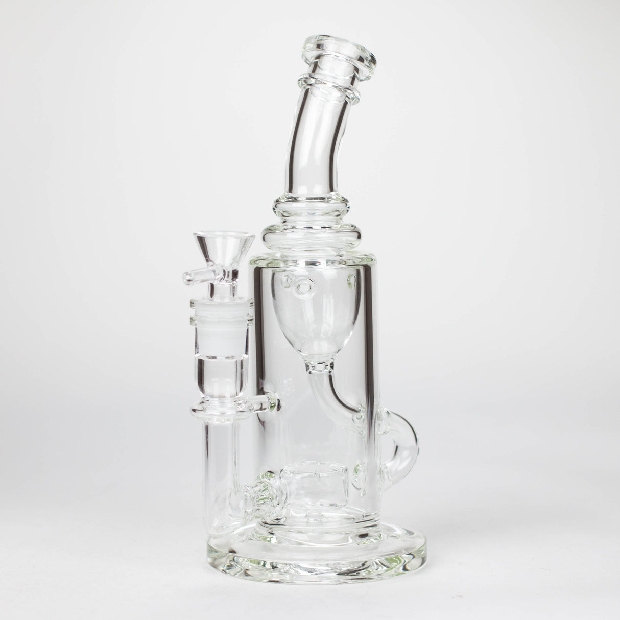 10″ Straight Tube Recycler Glass Bong [C1555]