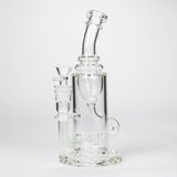 10″ Straight Tube Recycler Glass Bong [C1555]