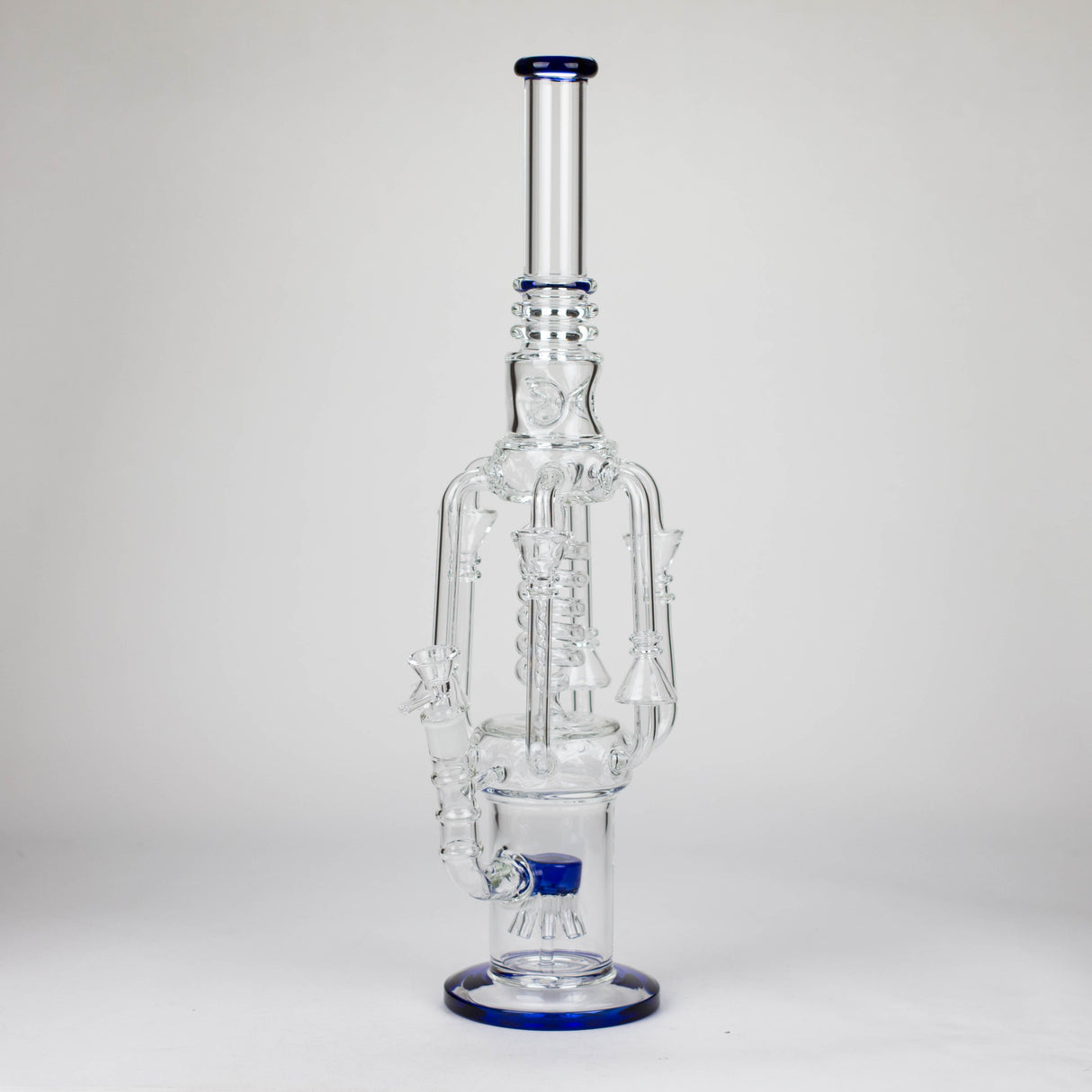 19" Coil Glass water recycler bong [C1576]