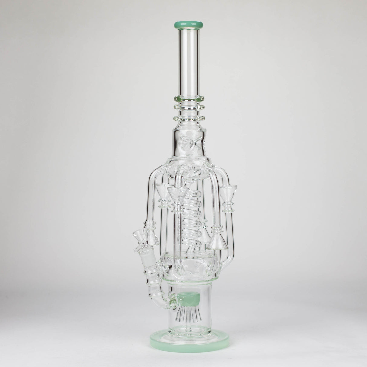 19" Coil Glass water recycler bong [C1576]