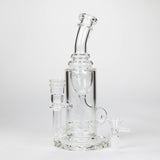 10″ Straight Tube Recycler Glass Bong [C1555]