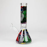 10" Glass Bong With Clown Design