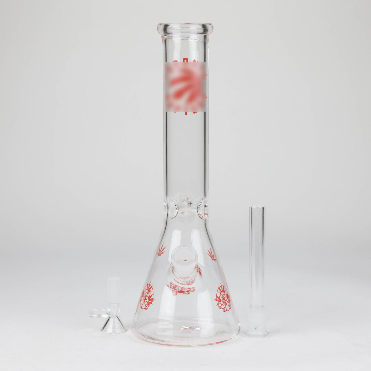 12" TR beaker glass bong