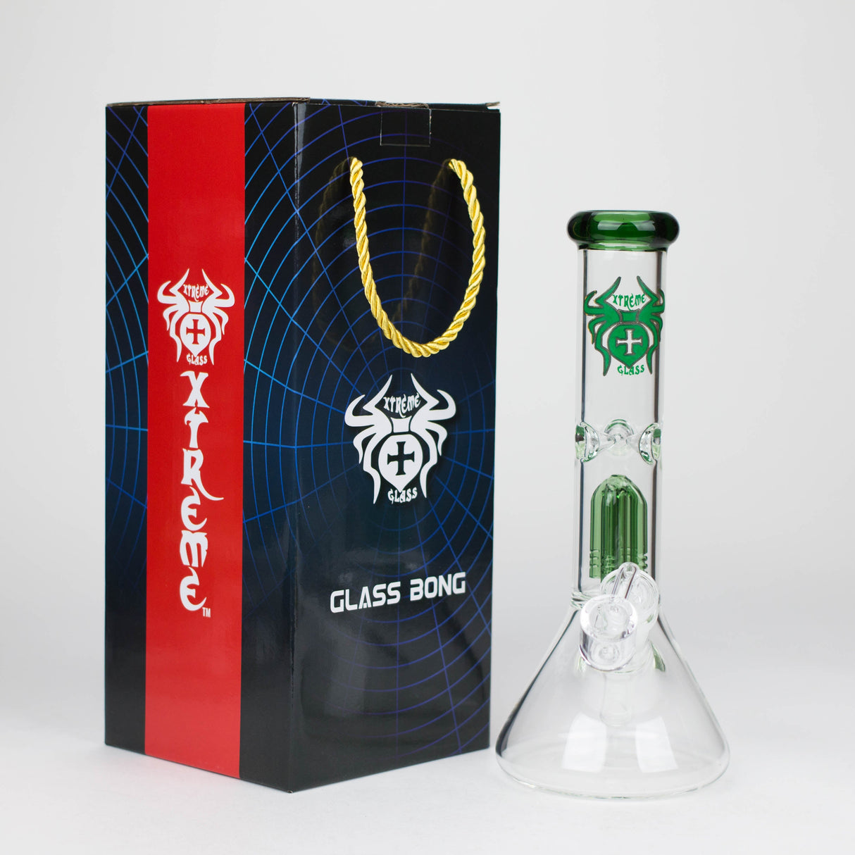 Xtreme | 10" Glass Bong with Percolator &amp; Banger [AK04]