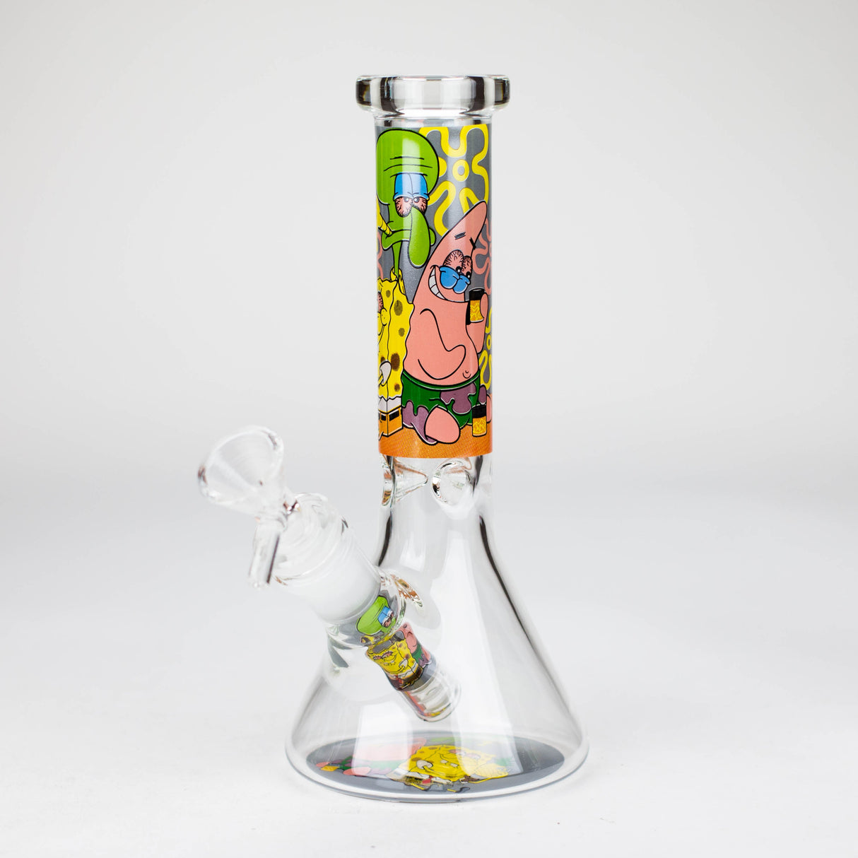 10" 4mm Cartoon Design Beaker Bong [PIP877]