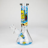 10" 4mm Cartoon Design Beaker Bong [PIP877]