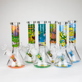 10" 4mm Cartoon Design Beaker Bong [PIP877]