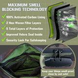 Smell Proof Bag with Combination Lock + Metal Rolling Tray_2