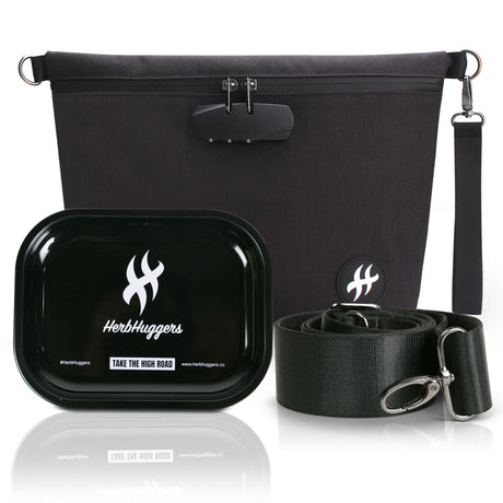 Smell Proof Bag with Combination Lock + Metal Rolling Tray_0