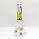 14" 7mm Novelty Design Beaker Glass Bong [240612]_1