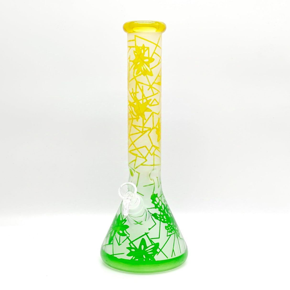 14" 5mm Abstract Design Beaker Glass Bong [LOT0072]_2