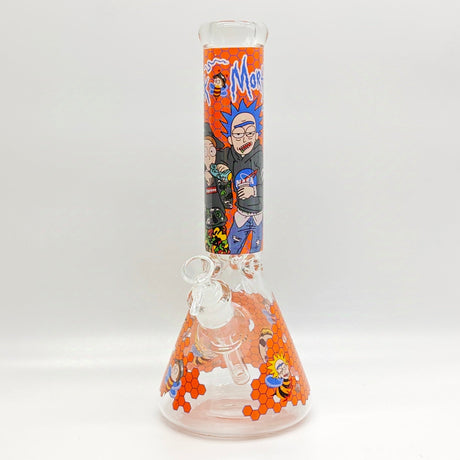 14" 7mm R&M Cartoon Beaker Glass Bong [P29]_5