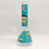 14" 7mm R&M Cartoon Beaker Glass Bong [P29]_7