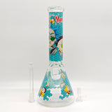 14" 7mm R&M Cartoon Beaker Glass Bong [P29]_8