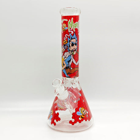 14" 7mm R&M Cartoon Beaker Glass Bong [P29]_1