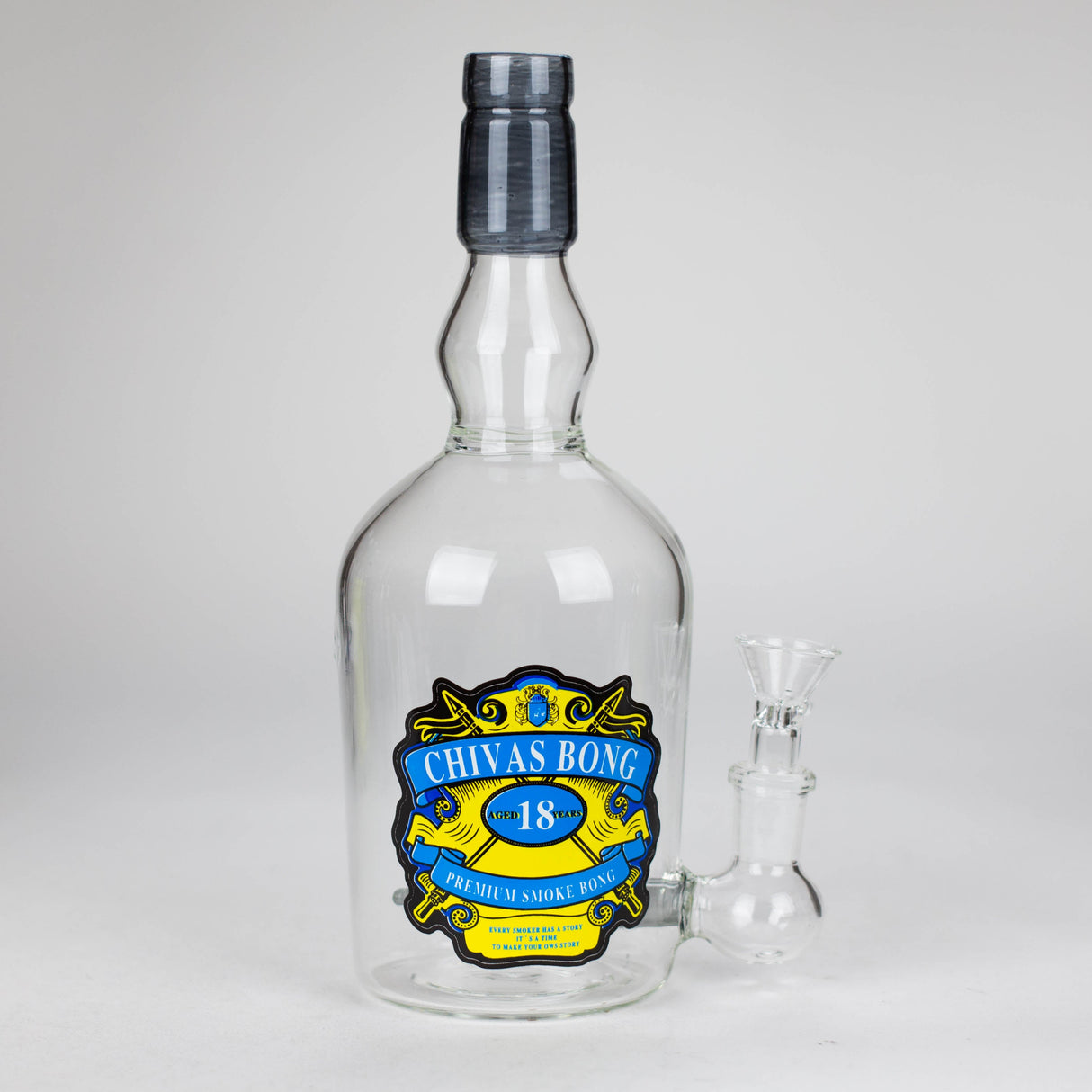 9" Liquor Bottle Glass Bong [MK-BB01]