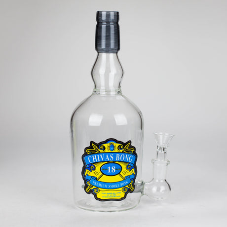 9" Liquor Bottle Glass Bong [MK-BB01]