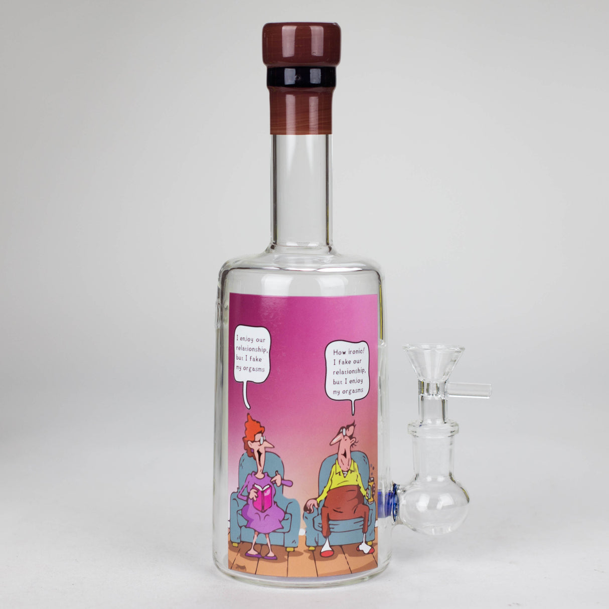 9" Liquor Bottle Glass Bong [MK-BB01]