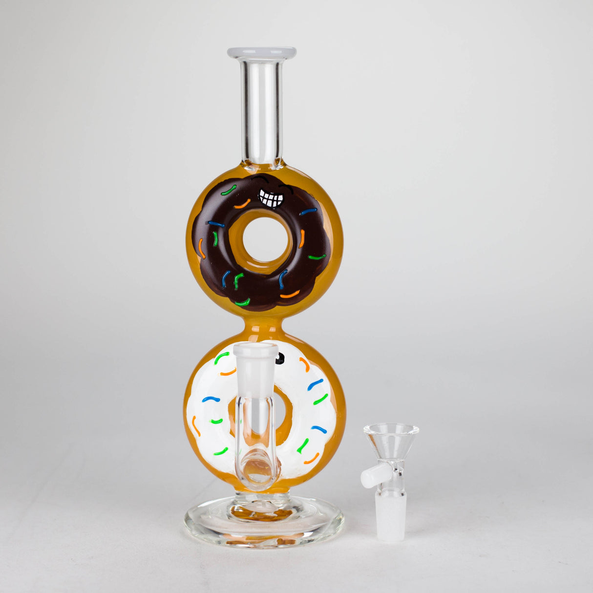 8.75" Double Donut Glass Bong [MK-BB04]