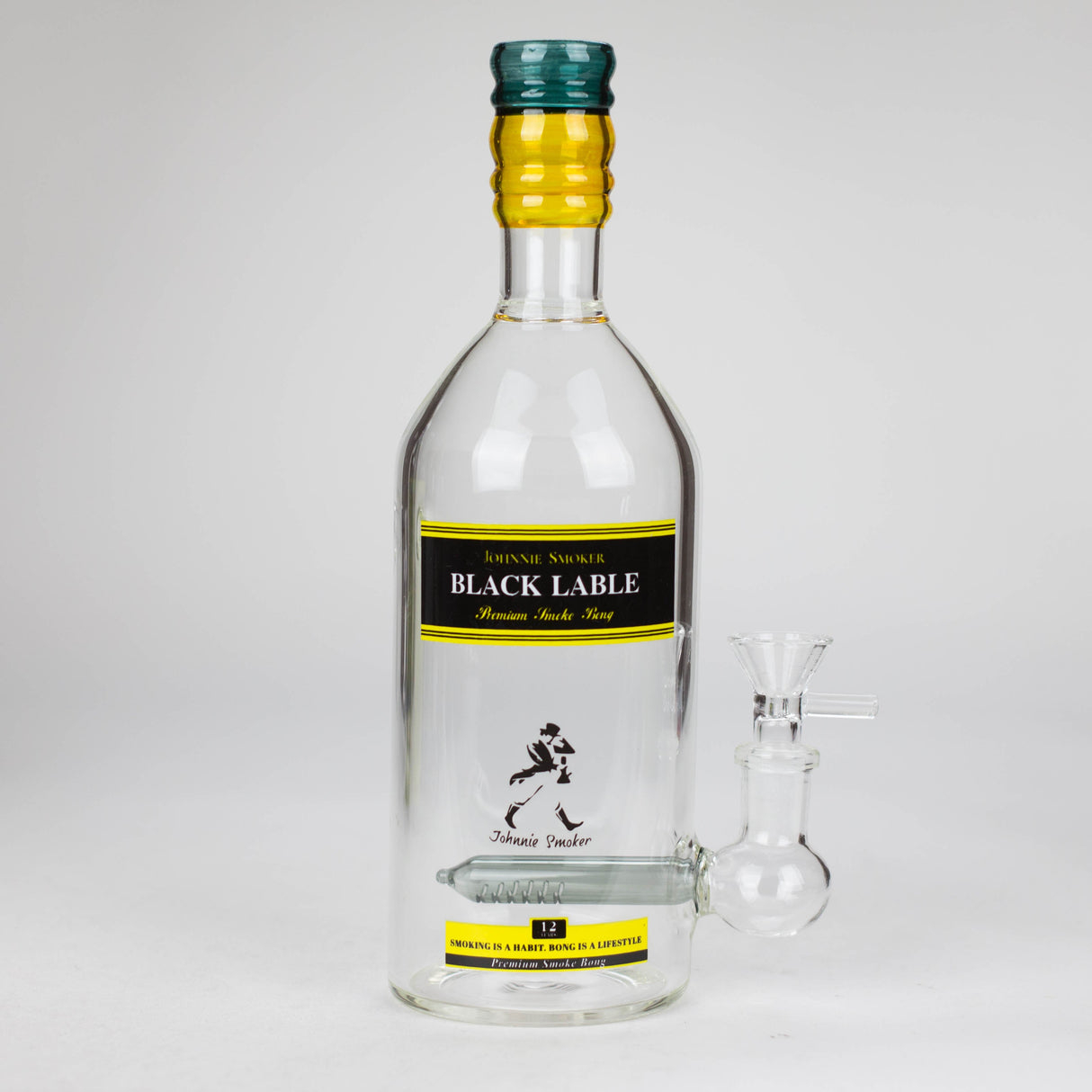 9" Liquor Bottle Glass Bong [MK-BB01]