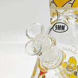 14" 9mm Cartoon Beaker Glass Bong [145009P]_7