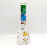 14" 9mm Cartoon Beaker Glass Bong [145009P]_2