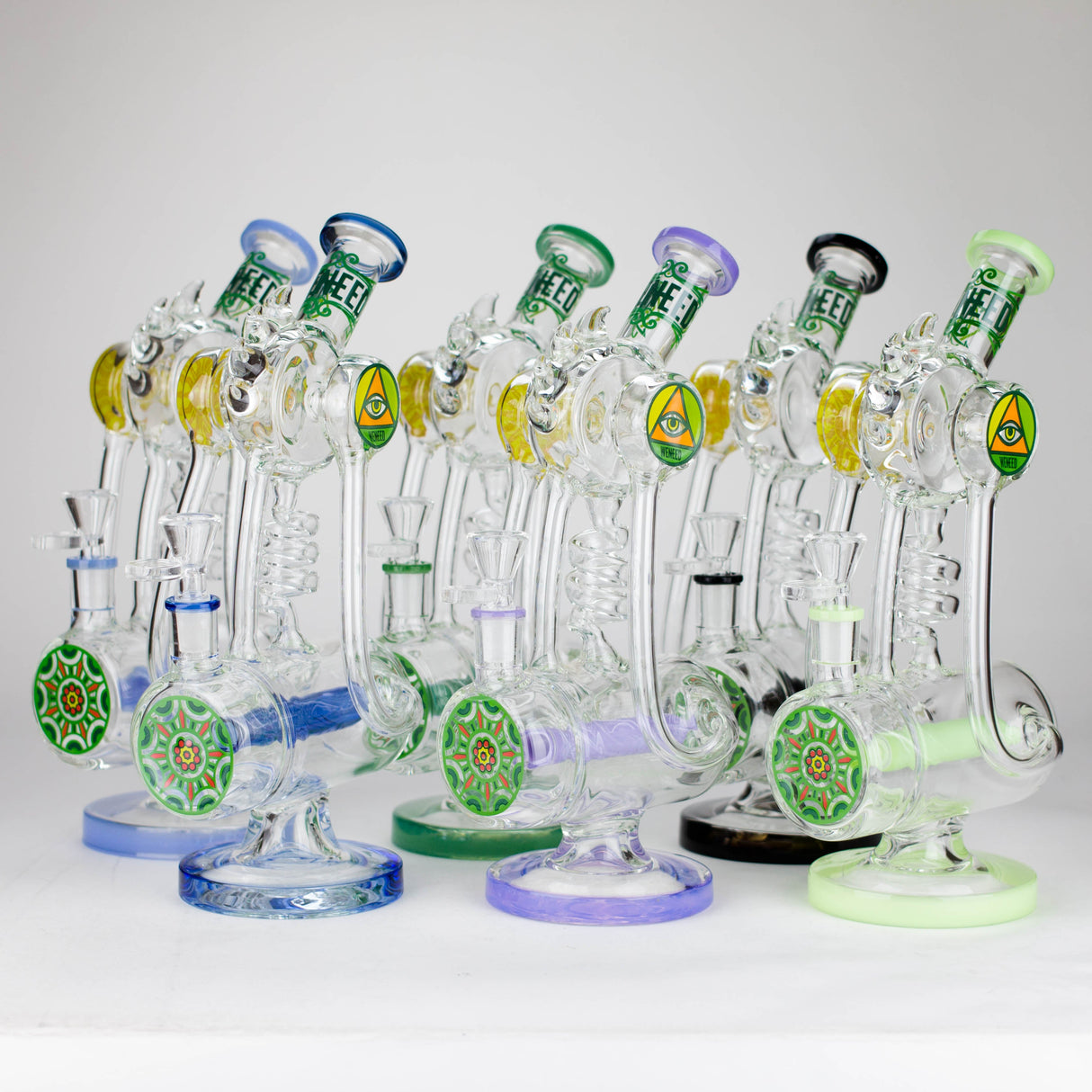 WENEED | 12" Twisting Tide Glass Bong