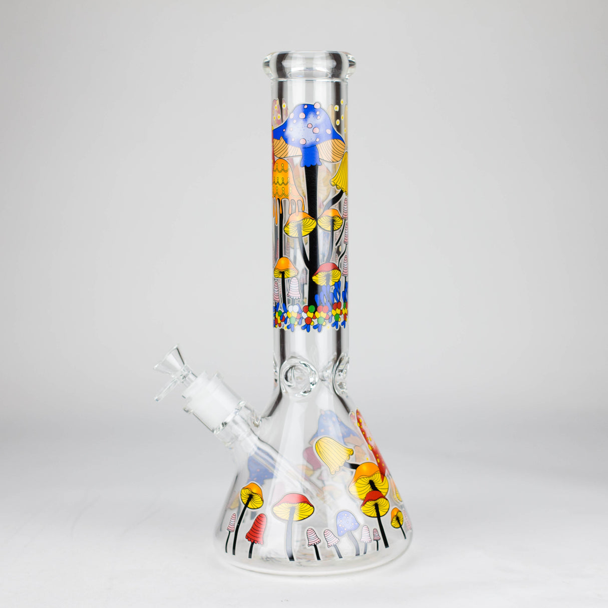 14" 7 mm Glass Bong With Magic Mushroom Design