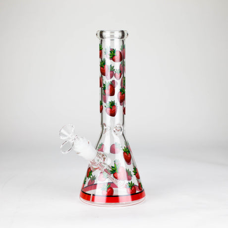 10" Glass Bong With Fruit Design