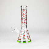 10" Glass Bong With Fruit Design