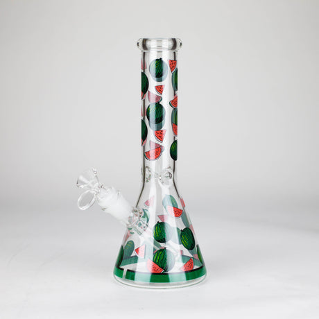 10" Glass Bong With Fruit Design