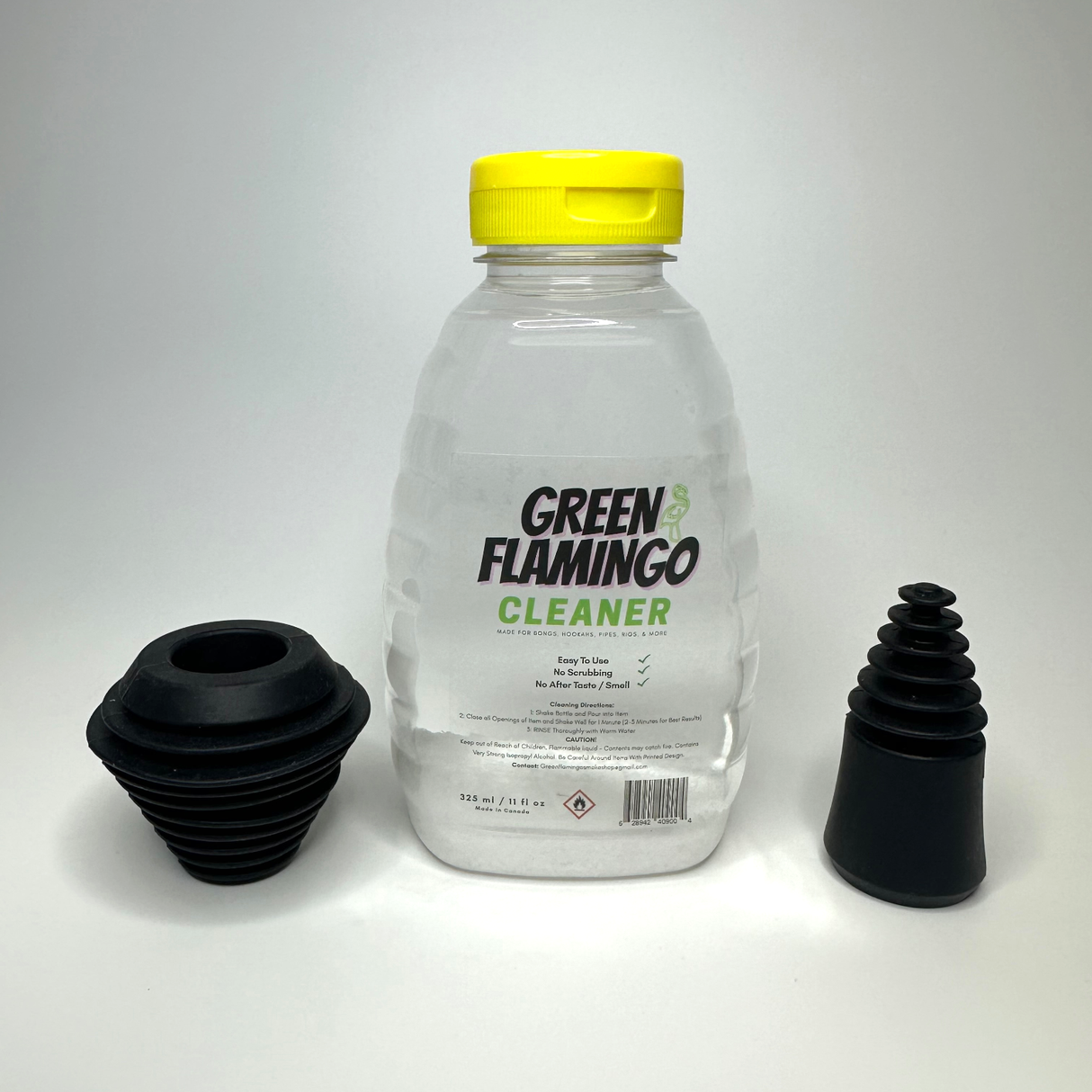 Green Flamingo 11oz Cleaner + Plug Caps Set