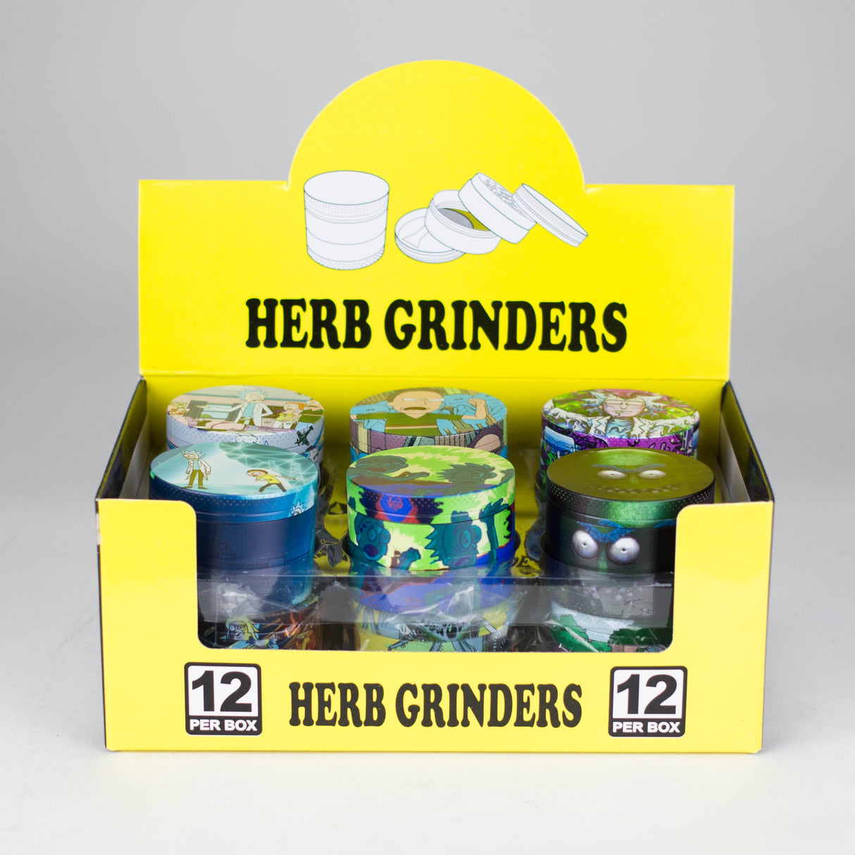 2.2" Metal Grinder 4 Layers with RM Design Box of 12