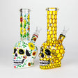 9" Sugar Skull-Themed glass bong [SK Series] Glass Bong BB Canada
