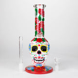 10" Sugar Skull-Themed glass bong [SK Series] Glass Bong BB Canada
