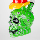 9" Wizard-Themed Sugar Skull Glass Bong [SK05] Glass Bong BB Canada