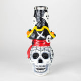 9" Pirate-Themed Sugar Skull Glass Bong [SK20] Glass Bong BB Canada