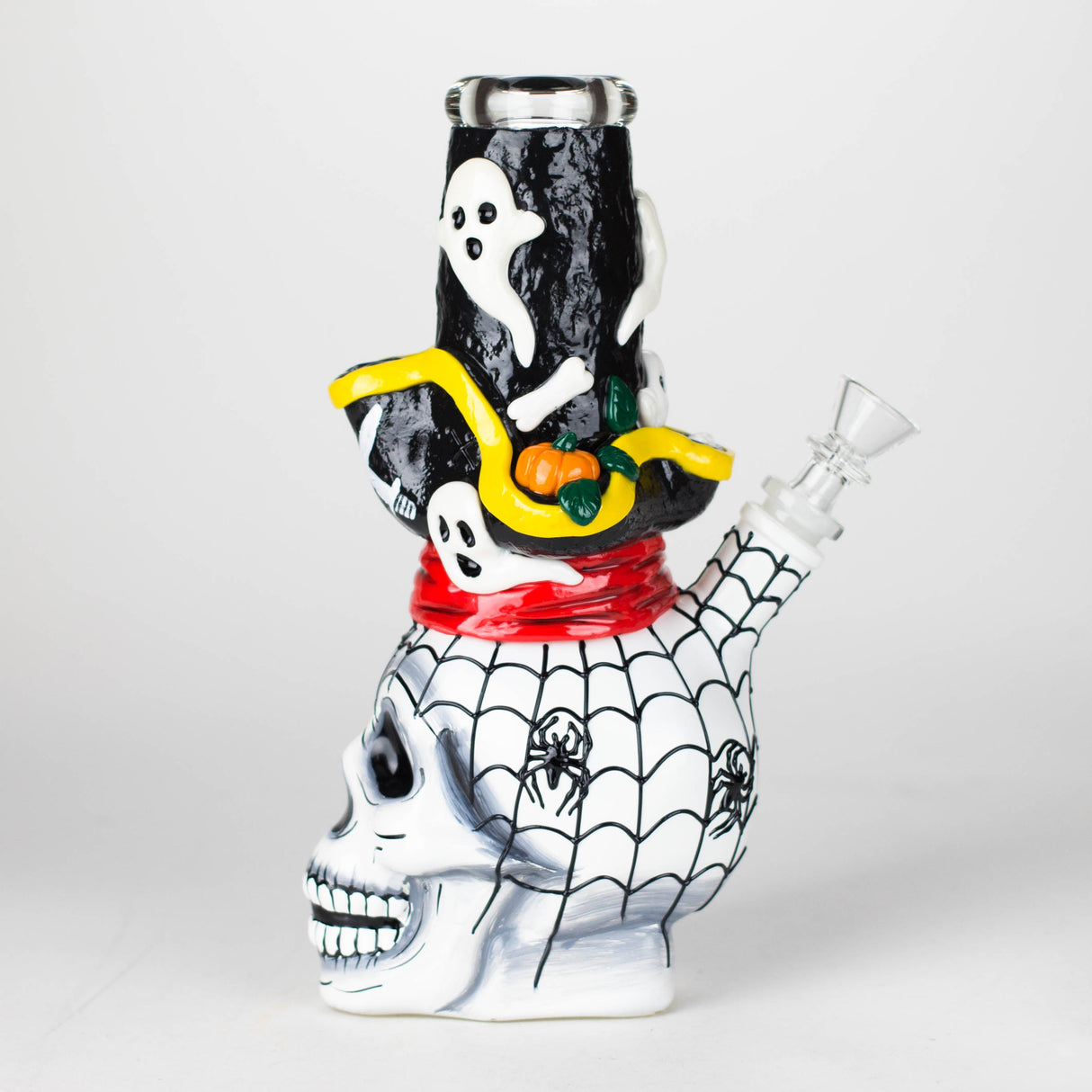 9" Pirate-Themed Sugar Skull Glass Bong [SK20] Glass Bong BB Canada