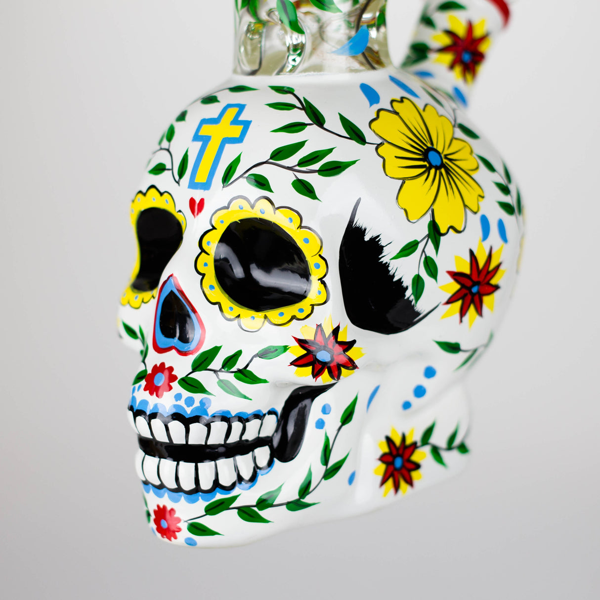 9" Sugar Skull-Themed glass bong [SK Series] Glass Bong BB Canada