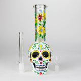 9" Sugar Skull-Themed glass bong [SK Series] Glass Bong BB Canada