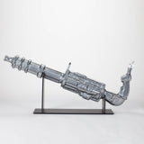 24" Electroplated Machine gun Design Glass Bong with Display Stand [GU002] Glass Bong BB Canada