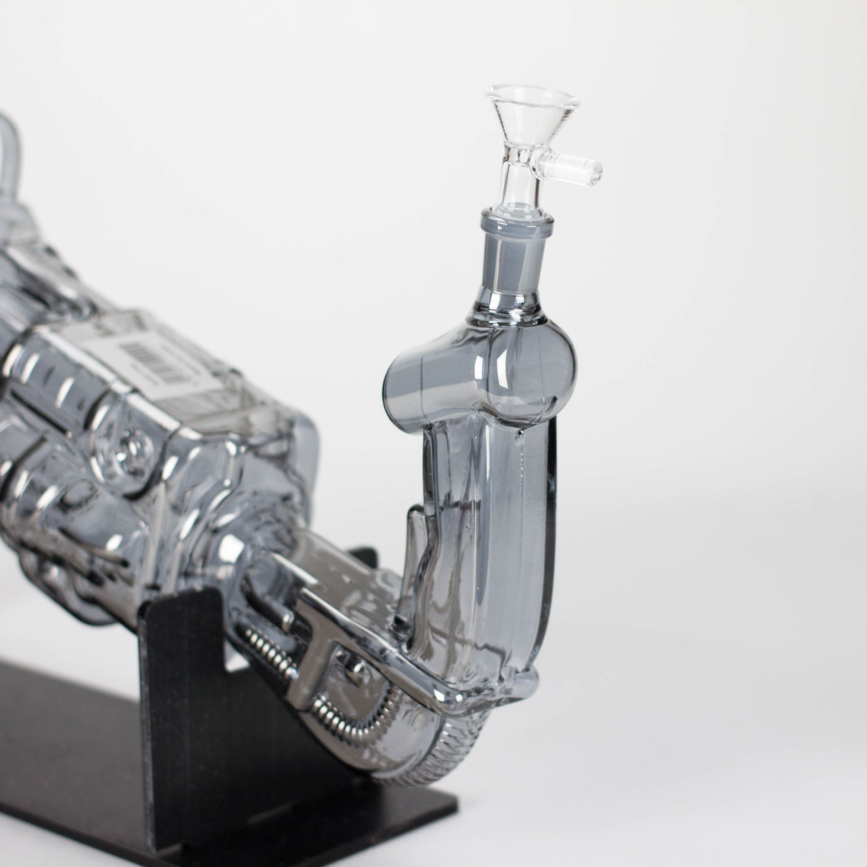 24" Electroplated Machine gun Design Glass Bong with Display Stand [GU002] Glass Bong BB Canada