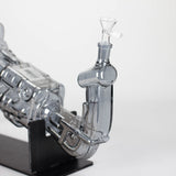 24" Electroplated Machine gun Design Glass Bong with Display Stand [GU002] Glass Bong BB Canada