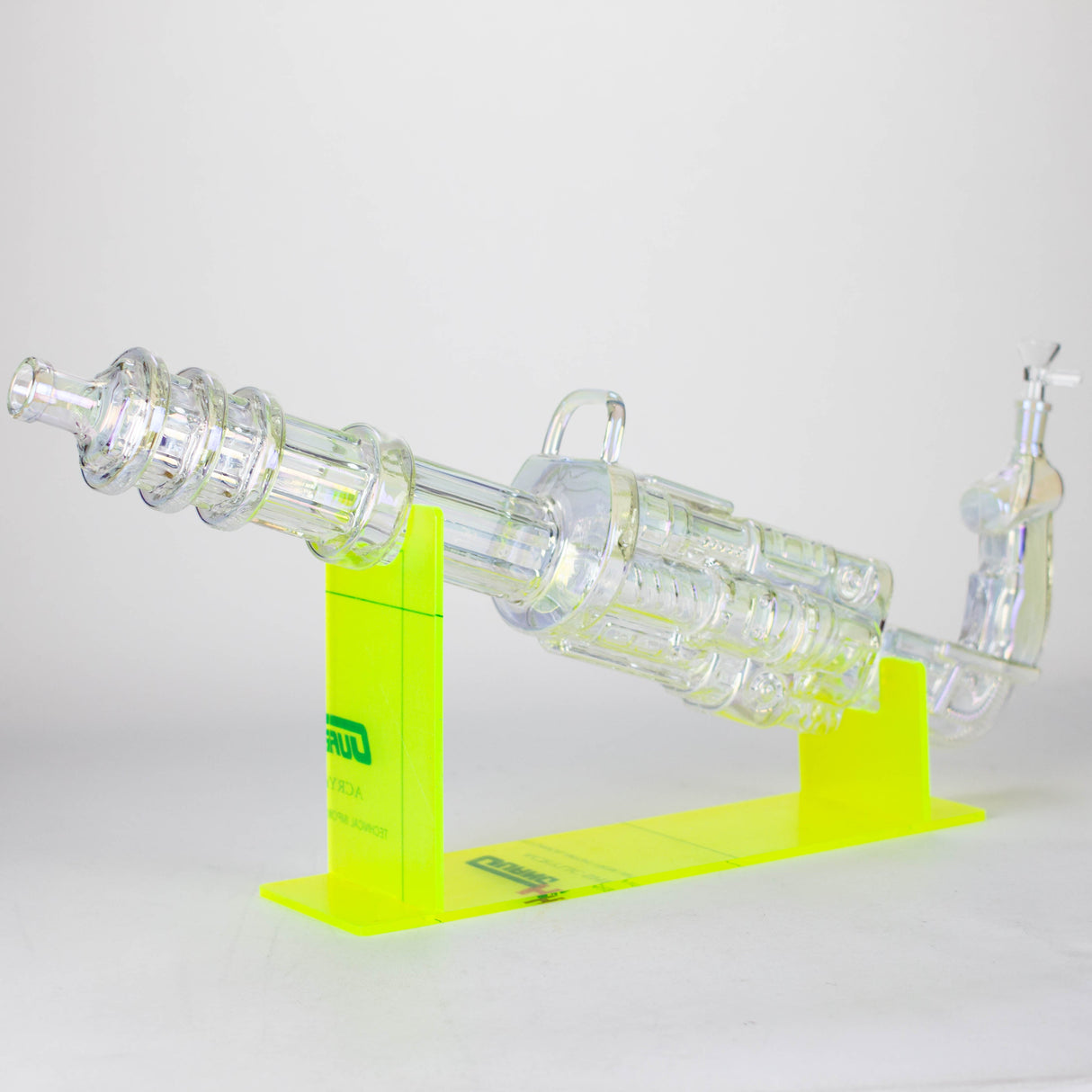 24" Electroplated Machine gun Design Glass Bong with Display Stand [GU002] Glass Bong BB Canada Rainbow
