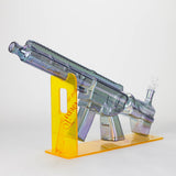 22" Electroplated Machin gun Design Glass Bong with Display Stand [GU003] Glass Bong BB Canada